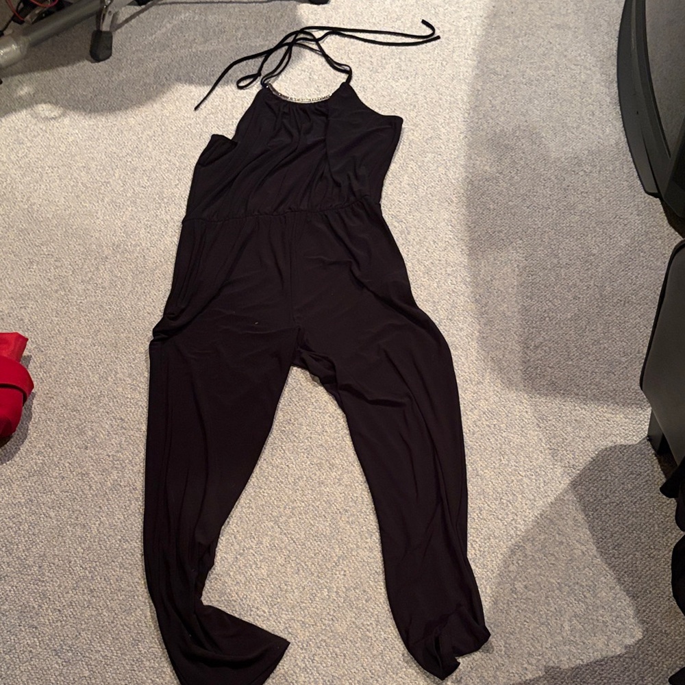 Charlotte Russe Black Sleeveless Jumpsuit